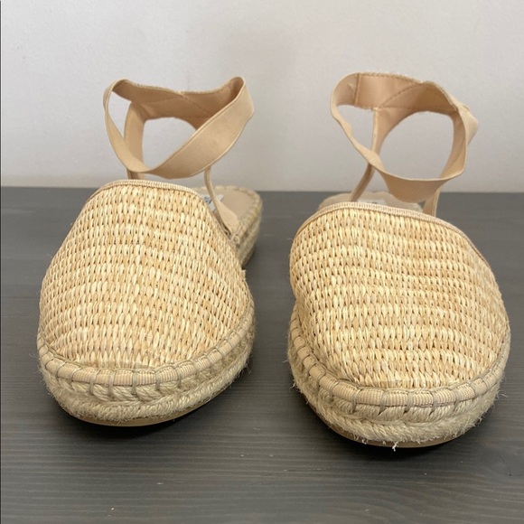 STEVE MADDEN Merlene Ankle Strap Slip On Espadrille In Natural Raffia Size 9 - Picture 5 of 12